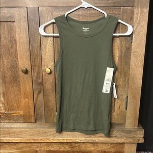 No Boundaries Olive Green Tank Top
